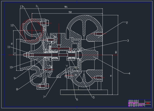 Z3194-大功率涡轮增压器结构设计+CAD+说明书==446178=80