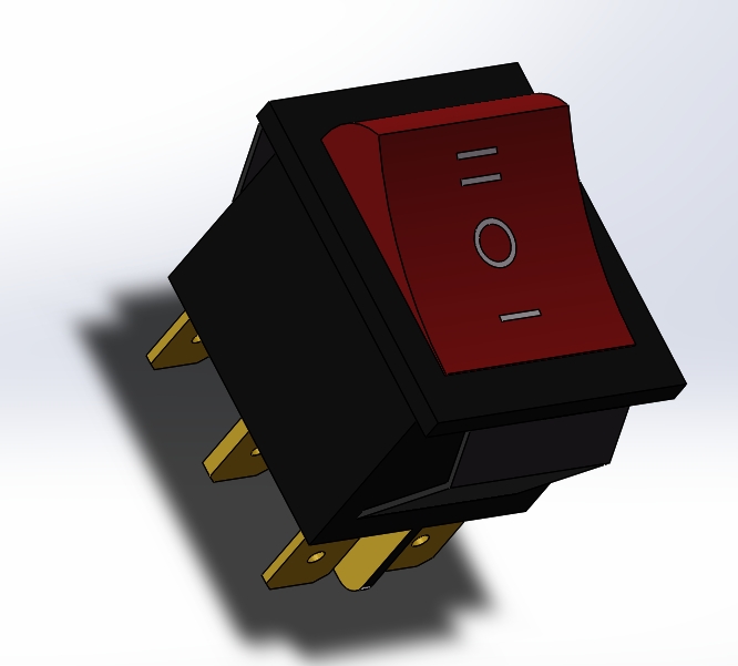 进退开关(25x31-6脚3档红色)