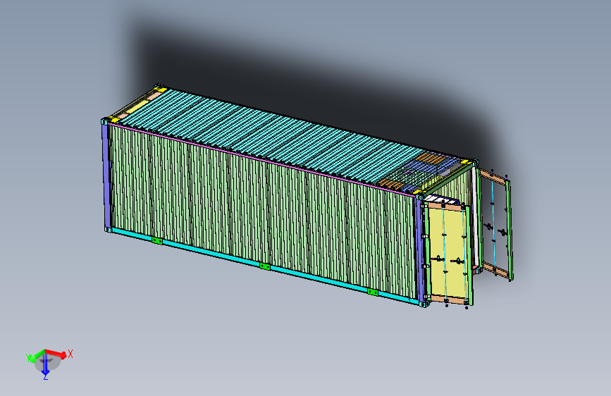 储能集装箱 SW16_SOLIDWORKS 2024_模型图纸下载 – 懒石网