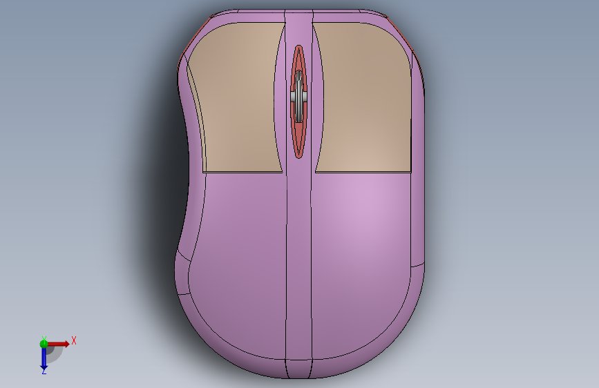 鼠标SolidWorks教程 俯视图
