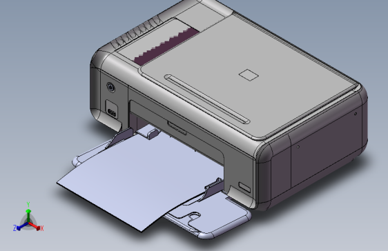 X3020-HP-1510打印机设计模型三维SW2018无参