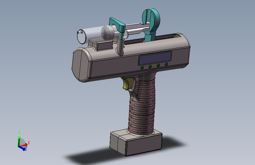 Z3225-手枪式自动定量注射器模型三维SW2018带参