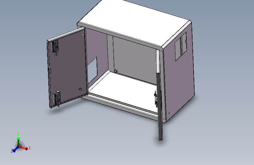 X3032-非标钣金配电箱三维SW2018带参