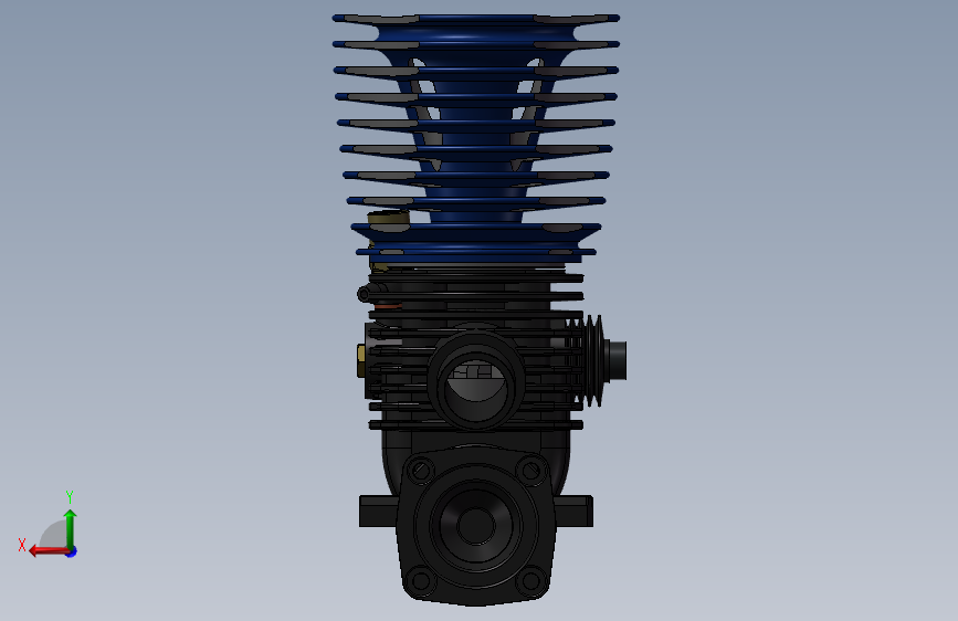 RC+Engine+3.5cc模型发动机_SOLIDWORKS 2018_模型图纸下载 – 懒石网