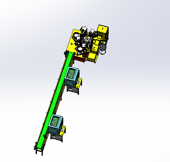 B5375 电子丝印生产线sw18可编辑 Solidworks 2018 模型图纸下载 懒石网