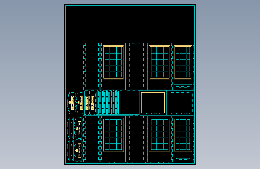 公共电话亭立体拼装模型图纸