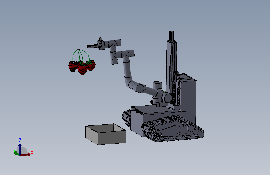 B5272-草莓采摘机器人sw22可编辑+仿真视频