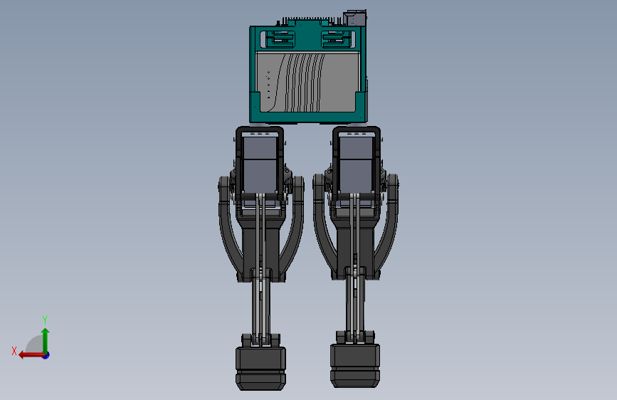 B5162-Bipedal+Robot双足机器人结构sw24可编辑 背面视图