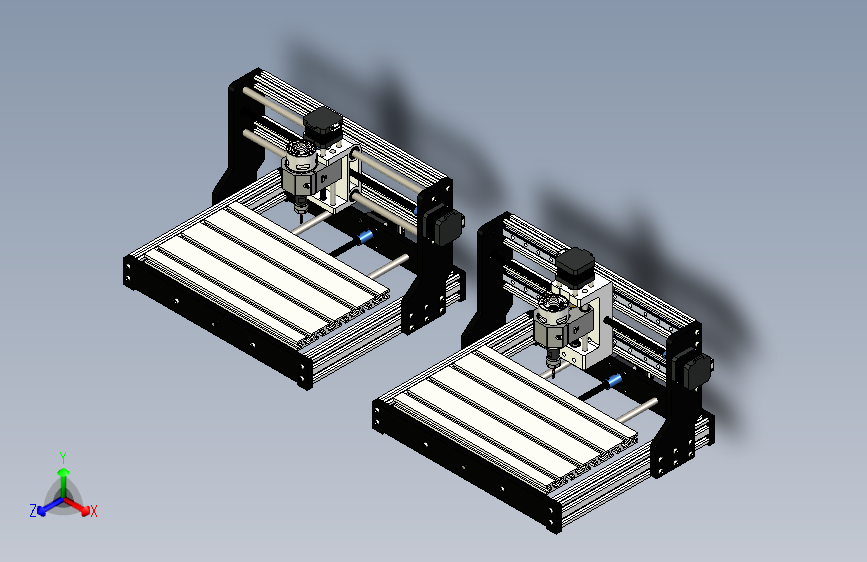 cnc 3018 pro 带X轴直线导轨MGN12_2040 360mm