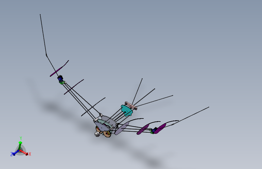 D0874-仿生分布式驱动扑翼设计-源文件三维SW2018无参++CAD+说明书==1046527=490