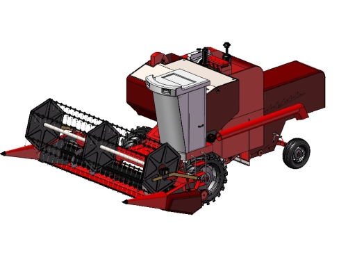 D1627-小麦联合收割机的设计三维SW2018带参+CAD+说明书==1198907=350