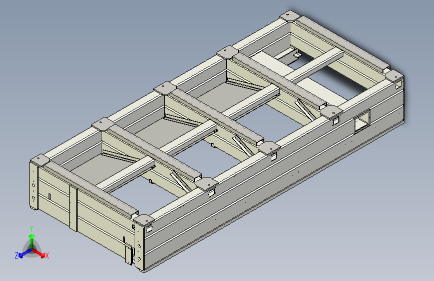 出口型3015底座焊接结构3D