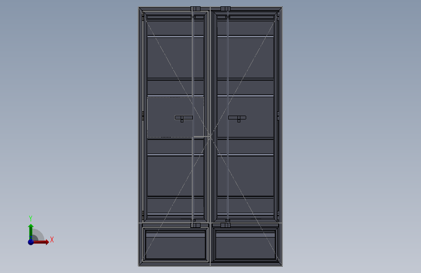 132-集装箱-集装箱家具 SW 正面视图