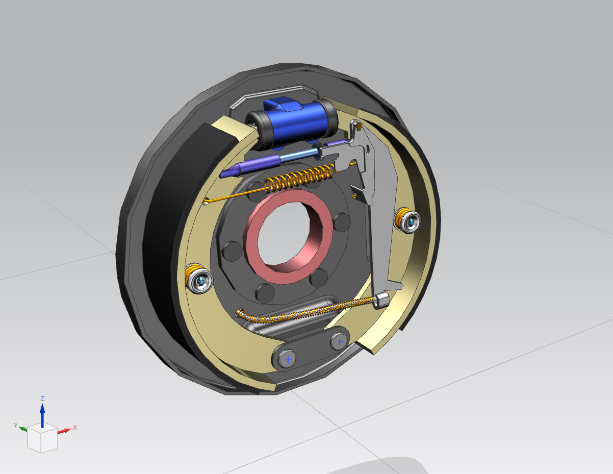 鼓式制动器3D图纸+UG设计