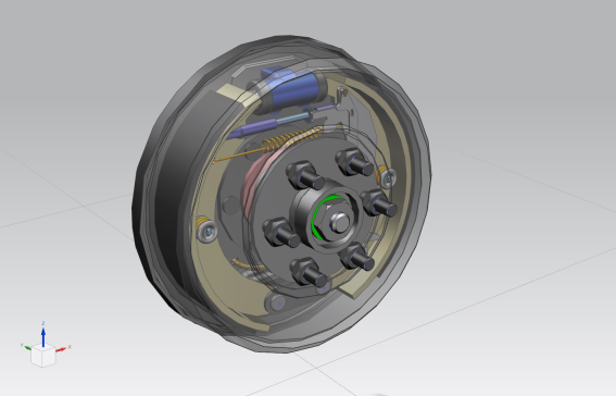 鼓式制动器3D图纸+UG设计