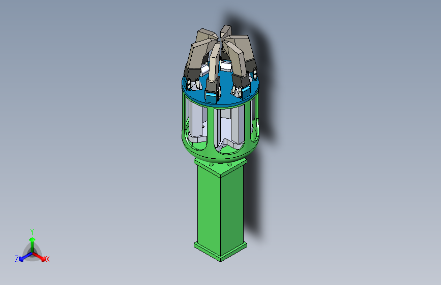 G02728-夹爪 Solidworks 中的液压 6 爪夹持机构18