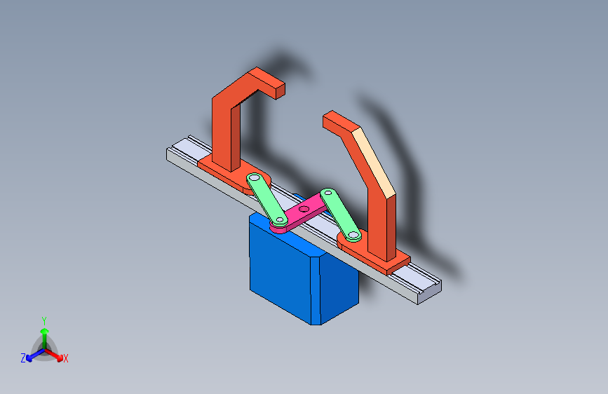 G02732-夹爪 Solidworks 中的机器人抓手电机伺服机构