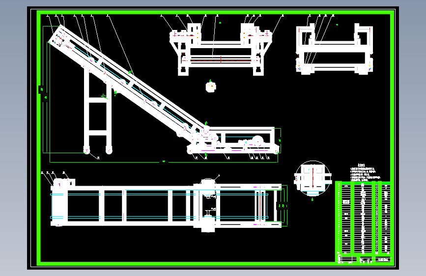 大倾角带式输送机设计含11张CAD图