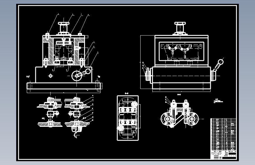 减速箱侧面8×M8钻孔专用机床设计含8张CAD图