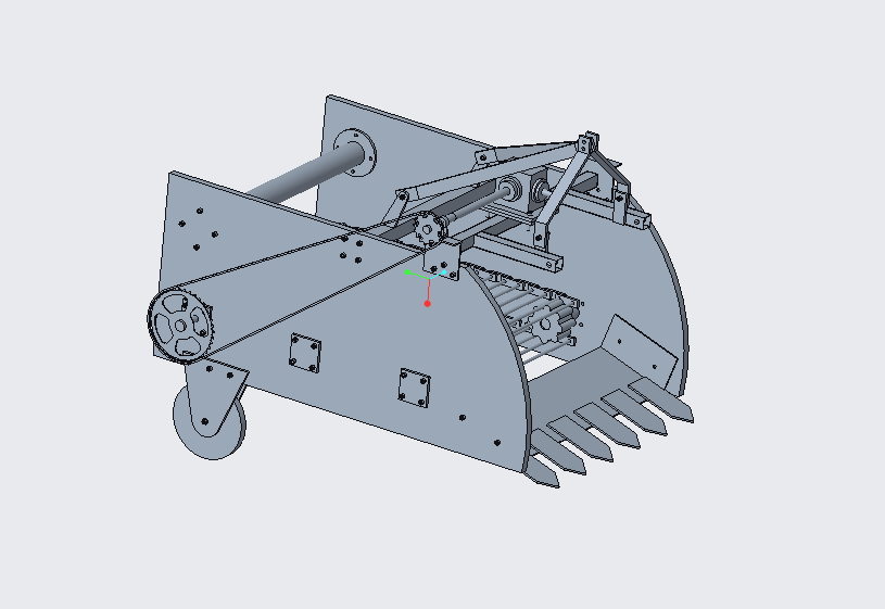 小型马铃薯联合收获机设计含proe三维及17张CAD图
