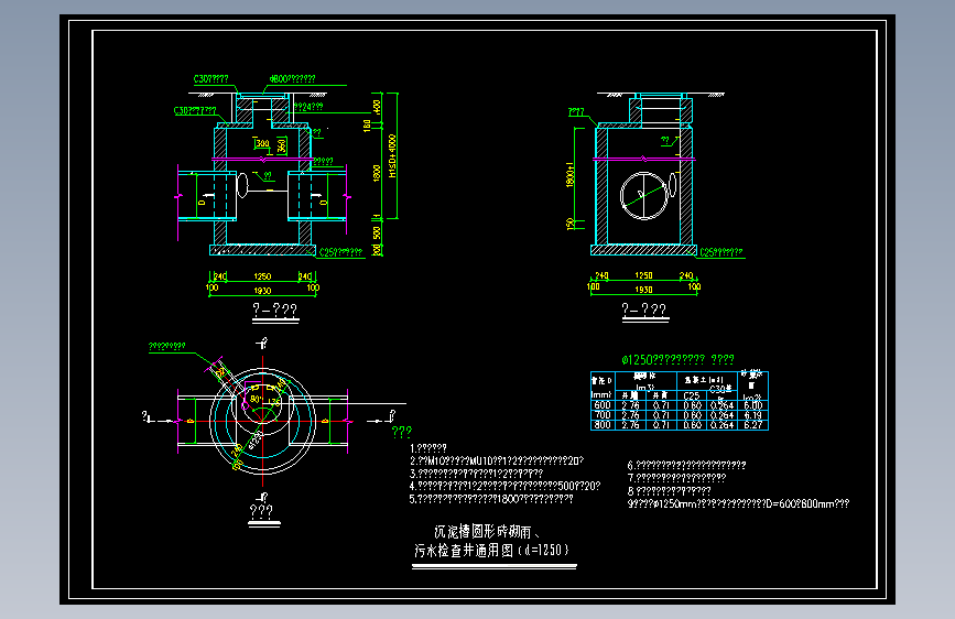 污水检查井通用图
