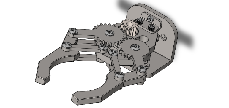 简易机械夹爪结构3D图纸
