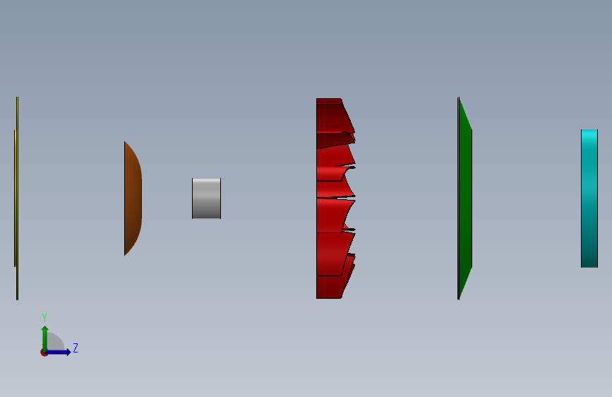 叶轮 左侧视图