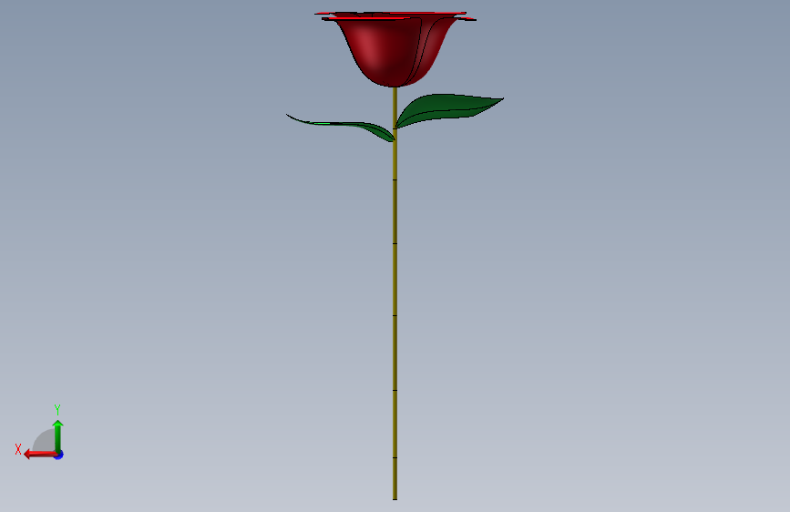 玫瑰花_SOLIDWORKS 2020_模型图纸免费下载 – 懒石网