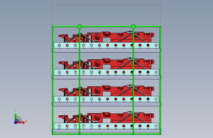 工业不锈钢清洗笼3D数模图纸+Solidworks设计 正面视图