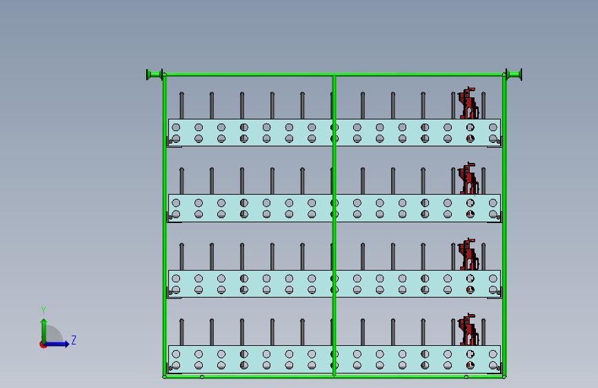 工业不锈钢清洗笼3D数模图纸+Solidworks设计 左侧视图