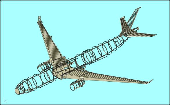 空中客车 A330-300 客机实体装配模型