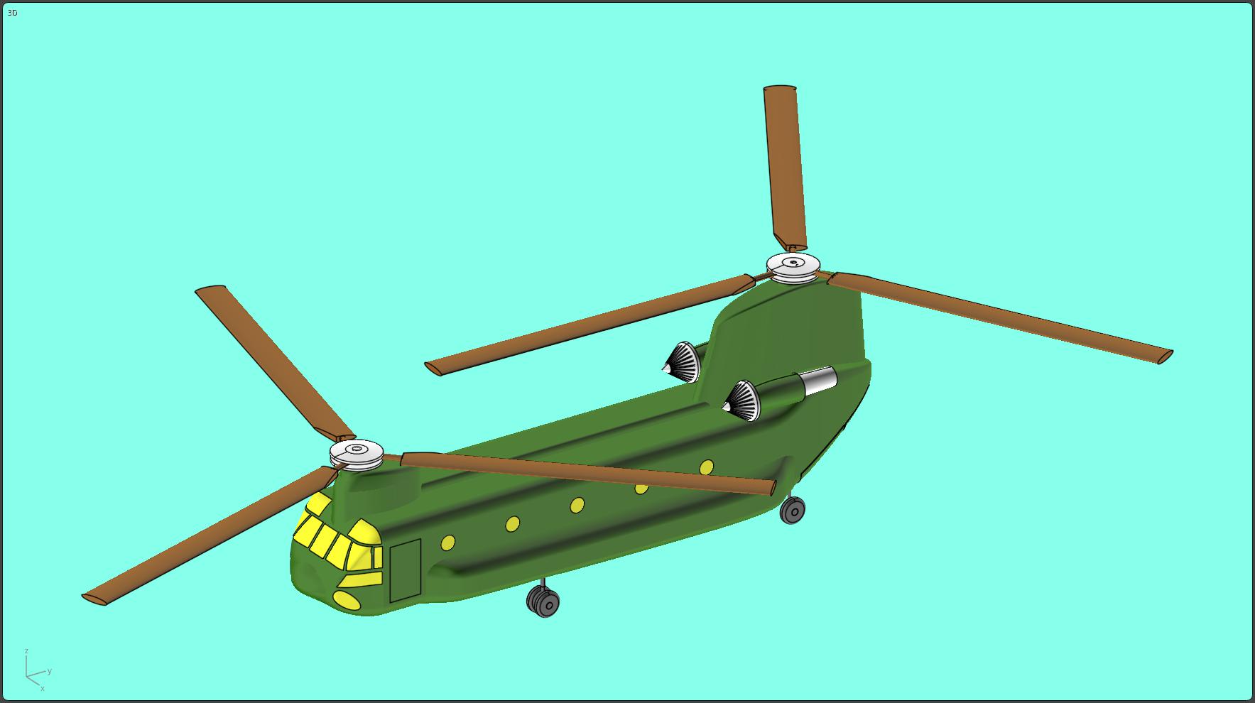 CH-47 Shinook直升机实体拼装模型