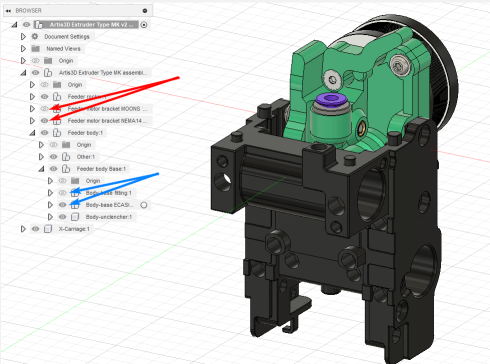 Artis3D 送料器类型 MK 版本 2（适用于 Creality K1_K1MAX）