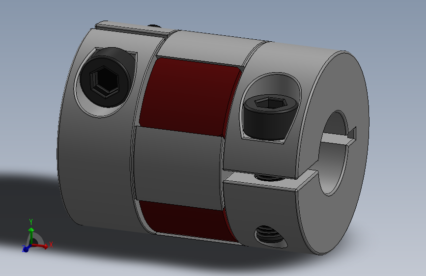 联轴器阿科普拉多 D25 8mm CNC 主视图