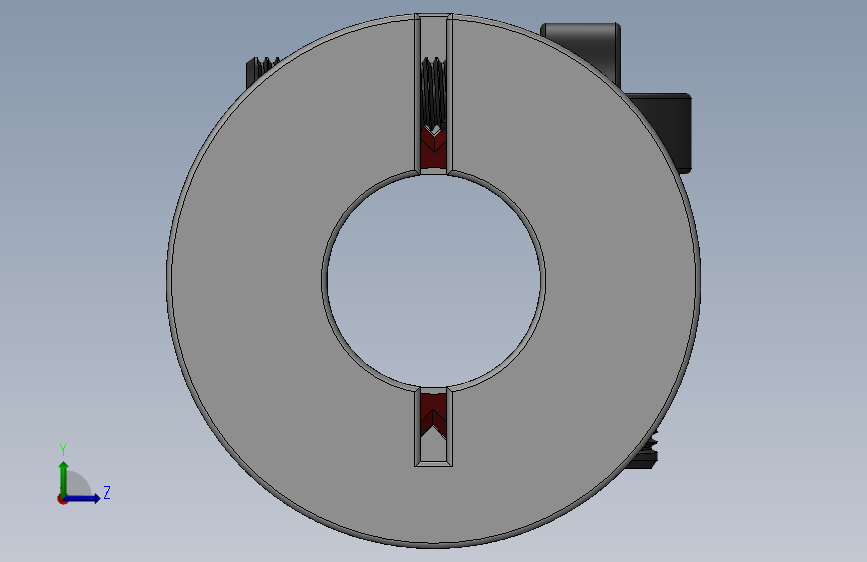 联轴器阿科普拉多 D25 8mm CNC 左侧视图