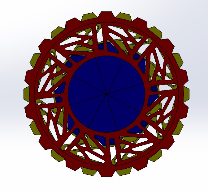 虹膜开合机构3D数模图纸+Solidworks设计