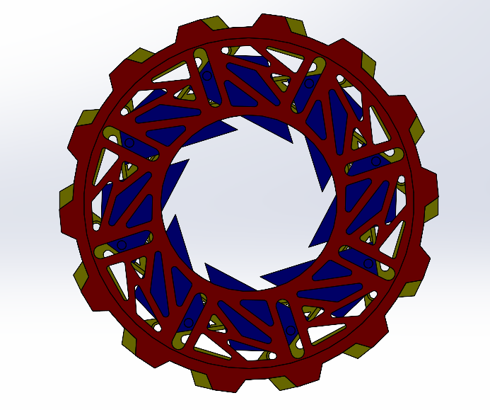 虹膜开合机构3D数模图纸+Solidworks设计