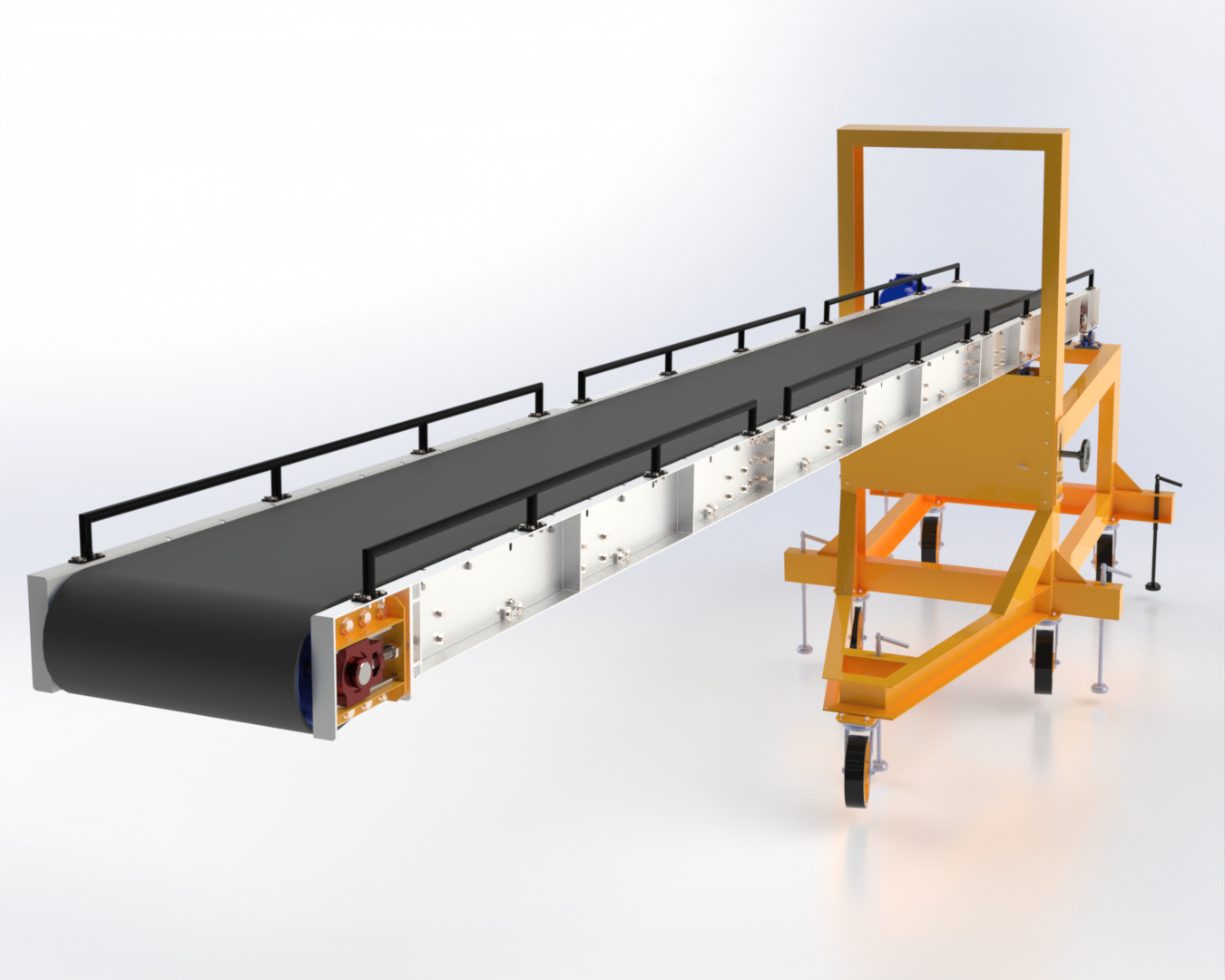 倾斜输送机3D数模图纸 Solidworks设计