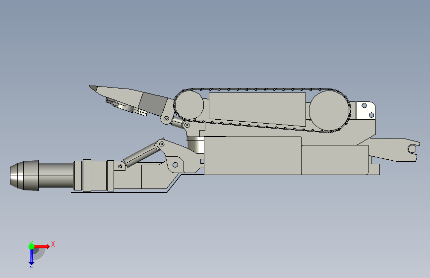 悬臂式掘进机3D简易模型三维SW==1476528==150 俯视图