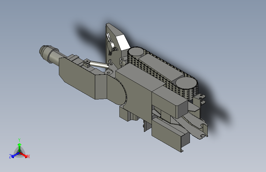 悬臂式掘进机3D简易模型三维SW==1476528==150 主视图