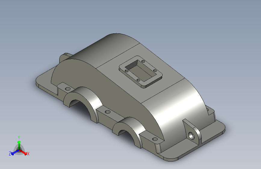 减速器齿轮箱体proe模型箱体