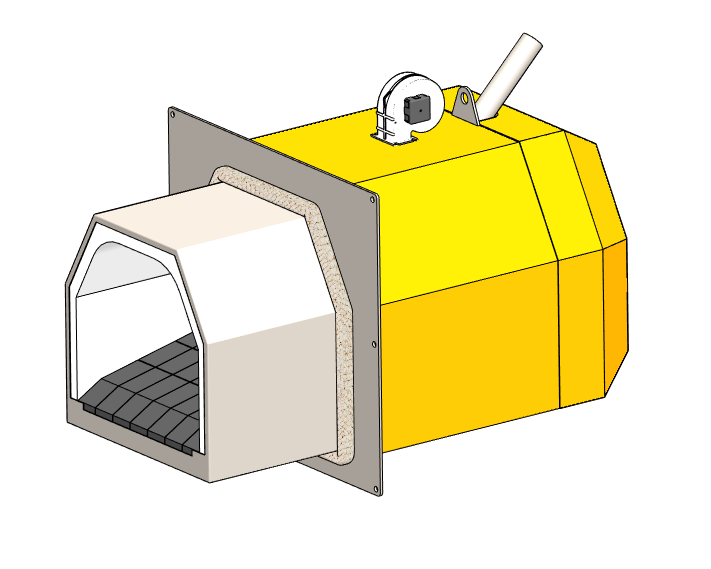 Eco-palnik UNI-MAX 颗粒燃烧器 1 和 1,5 MWt 配置