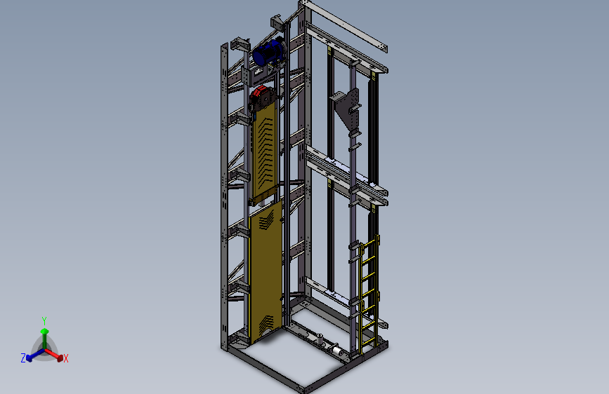 电梯升降机机械结构设计模型