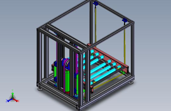 电子行业小型提升机3D