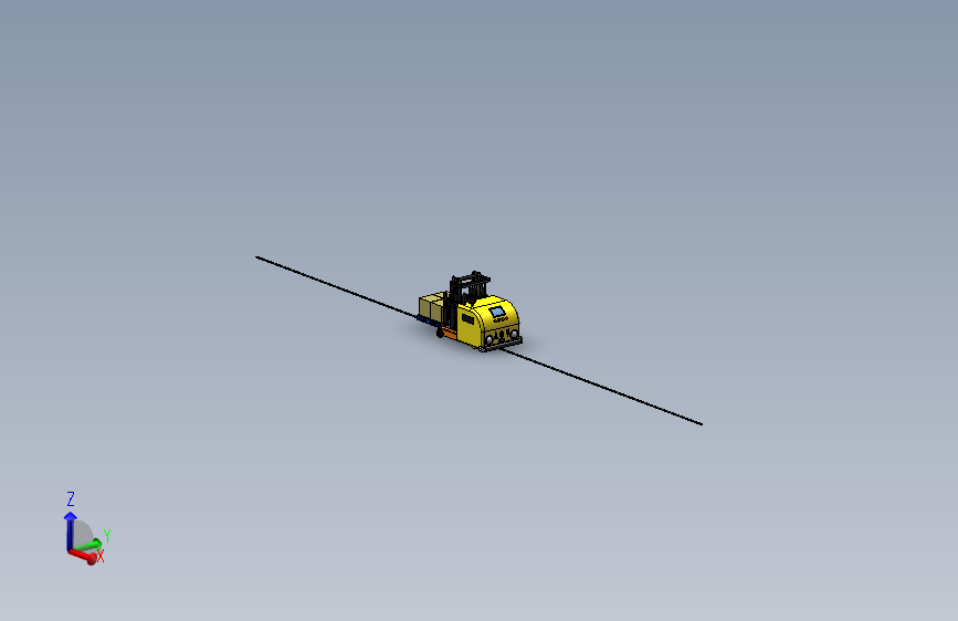 AGV叉车式智能运载机器人3D