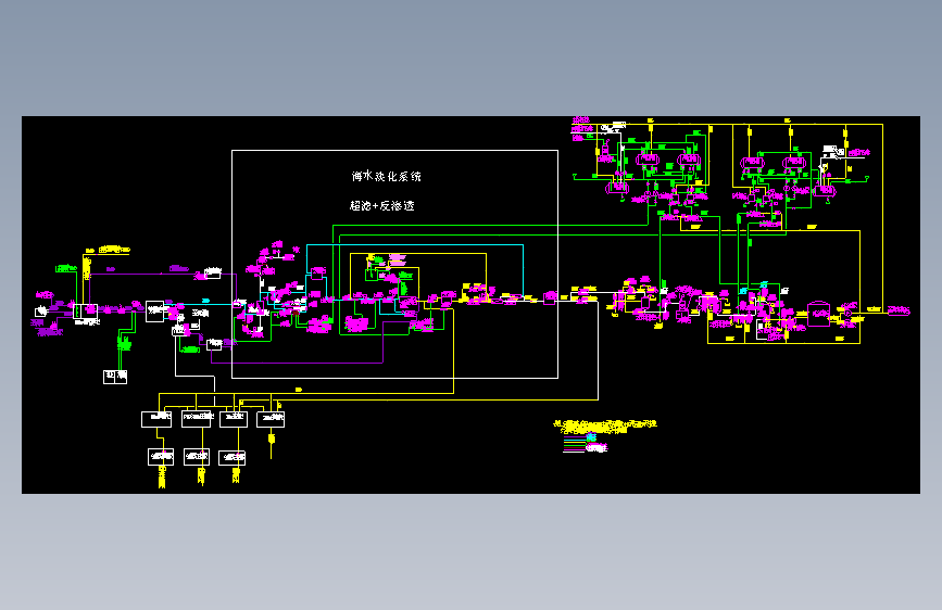 电厂化学制水一条线系统CAD总图