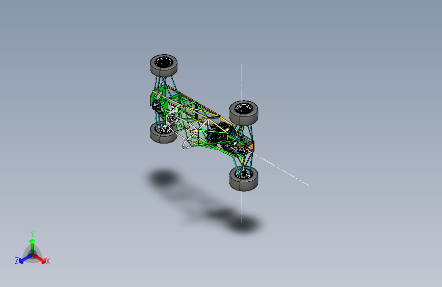 车架底盘formula-car-full-chassis 3 CREO CATIA