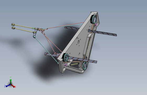 智能扩展分段式展开结构3D图纸 Solidworks设计