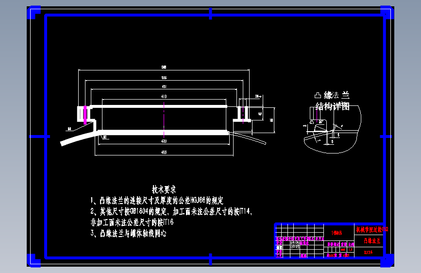 硫化胺反应器设计图纸 主视图