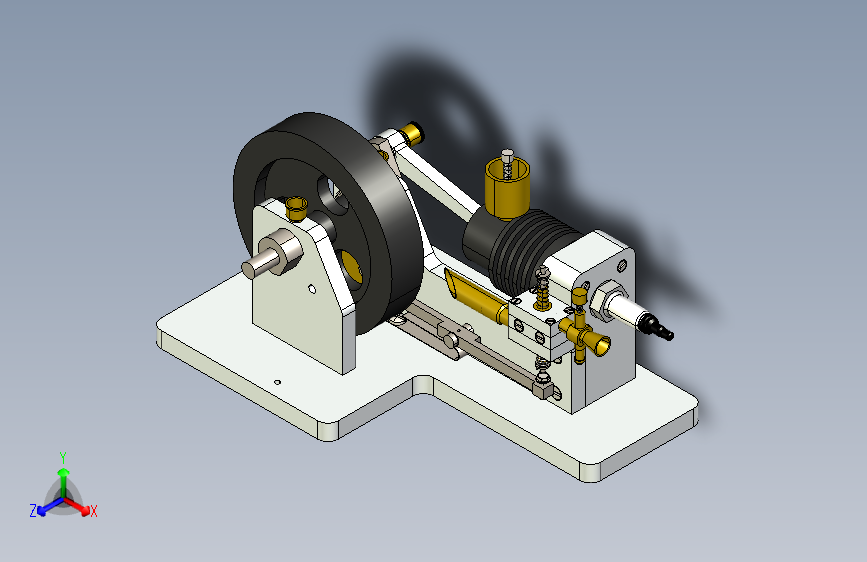 Webster engine发动机结构3D图纸 STEP格式